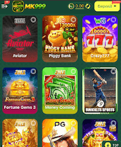 MK999 game interface on Android